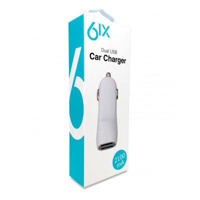 6IX 2.1A Двойное USB автомобильное зарядное устройство