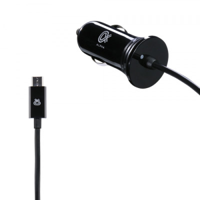 Quick Charge 2.0 Micro USB Автомобильное зарядное устройство со встроенным кабелем