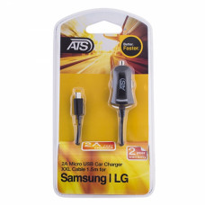 ATS 2.1A Micro USB Автомобильное зарядное устройство со встроенным 1.5M кабелем